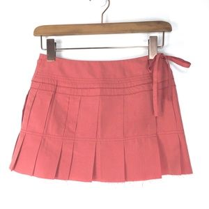 Club Monaco Silk Pleated Wrap St Barth Skirt 0 NWT